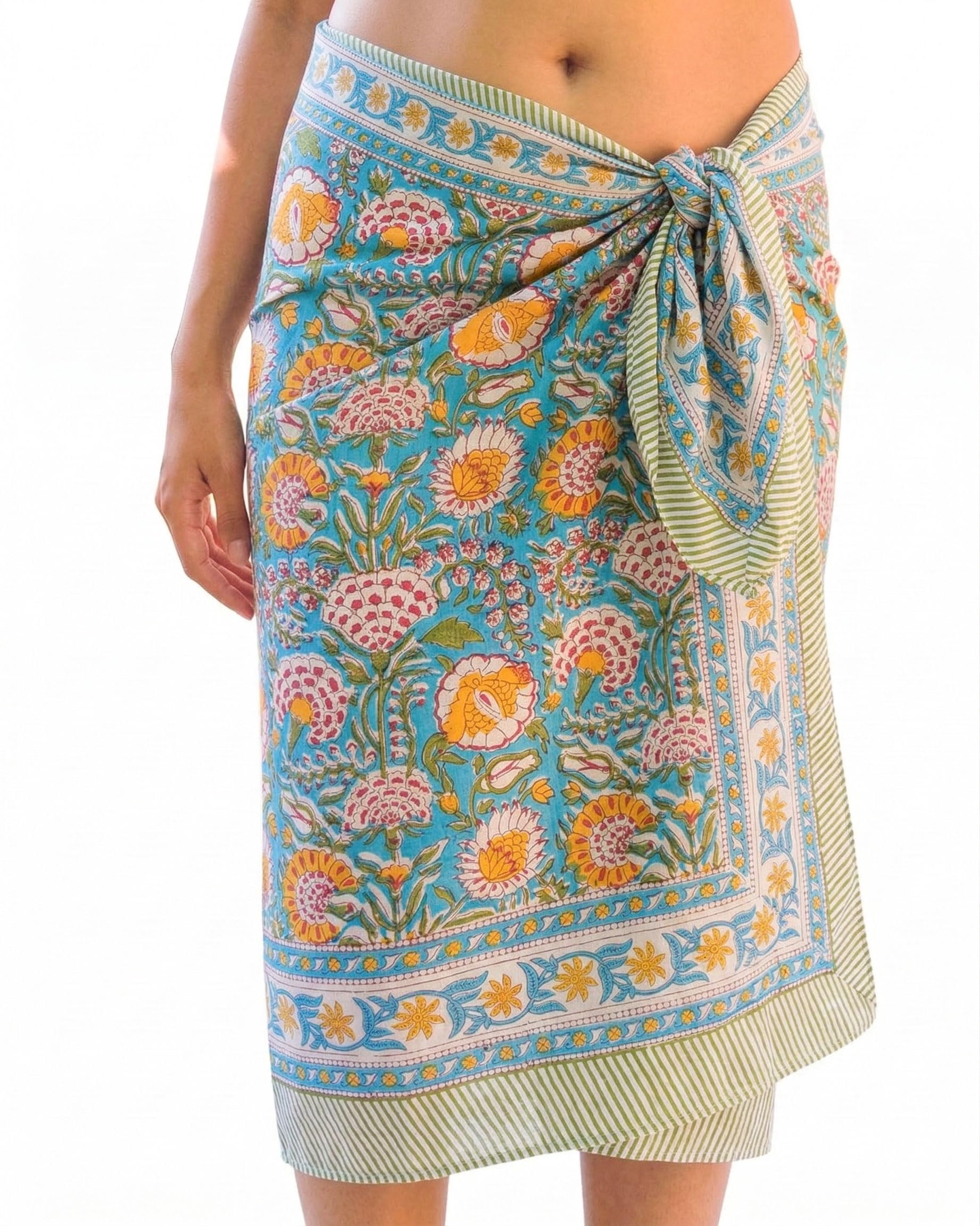 Bikini Swimsuit Cover Up - Beach Sarong - Pareo for Women - Tapestry Wall Hanging - Smooth and Silky Cotton