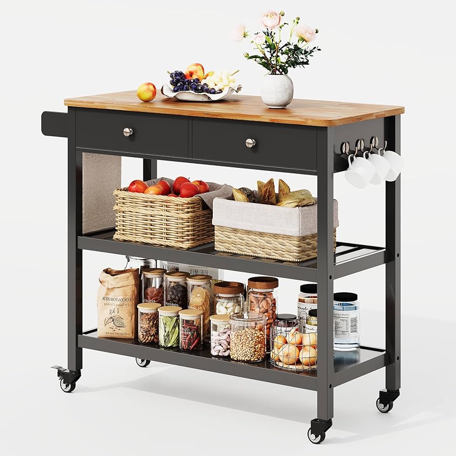 やすちんカート Amazon.com: Gizoon Kitchen Island Cart with Storage, 40
