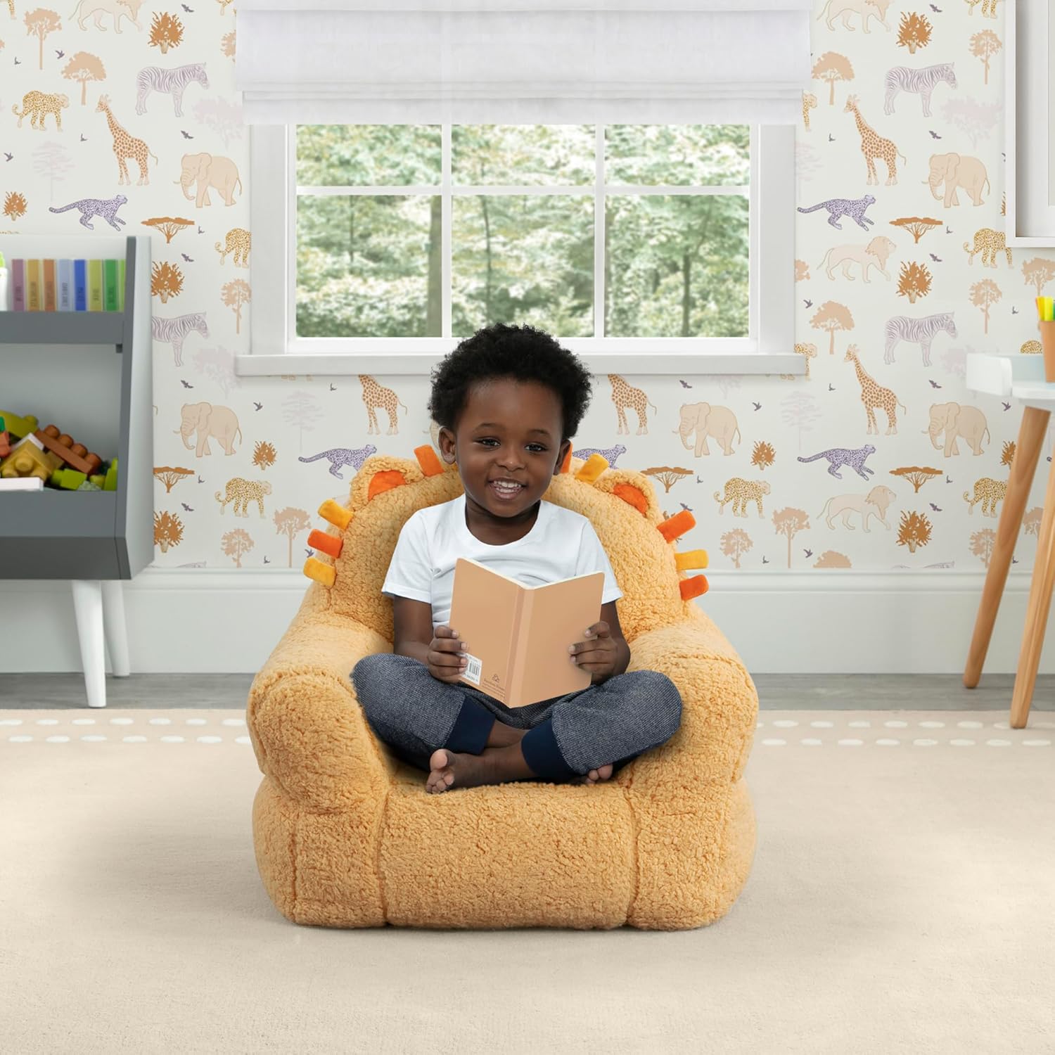 Delta Children Lion Cozee Buddy Chair, Orange