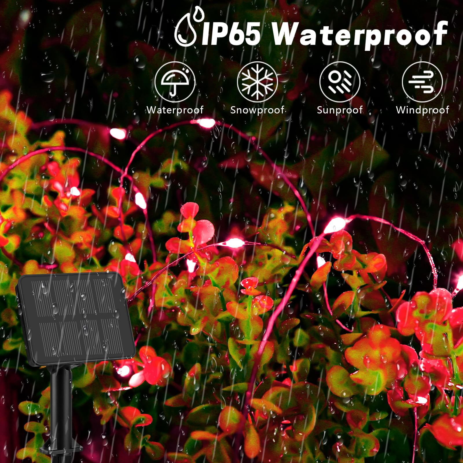 Gcstnn Outdoor Solar Lights, 5M 50 LED Fairy Lights - Image 2