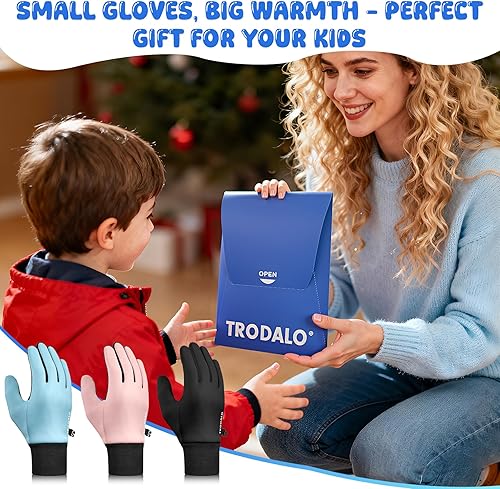 Miniatura 7 de Guantes de invierno para niños y niñas de 4 a 10 años, antideslizantes, suaves, cálidos, para ciclismo, correr, fútbol