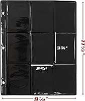 Vista 4 de Monster - Paquete de 25 protectores de página para tarjetas coleccionables con capacidad para 450 cartas coleccionables y 9 hojas de bolsillo