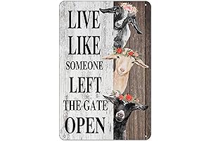 Goat Metal Tin Signs: Live the Unguarded Way