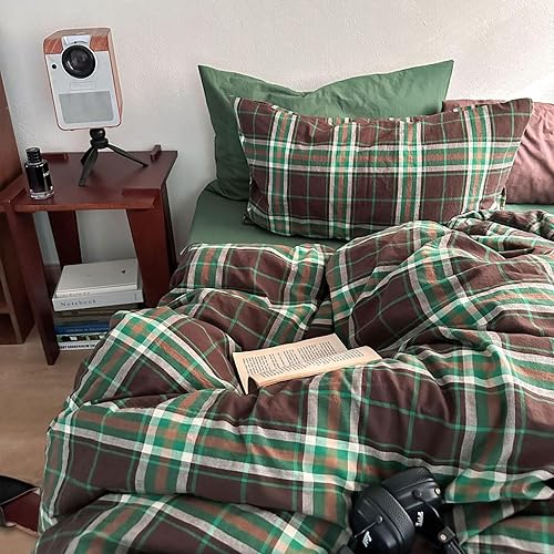 Miniatura 8 de LifeTB - Juego de funda de edredón y funda de almohada de algodón con diseño floral