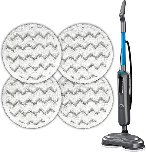 Miniatura 8 de Paquete de 6 almohadillas de repuesto 3897A para trapeador Bissell SpinWave SmartSteam 3897A 3712C 3712W, almohadillas de fregona giratorias, 3897a