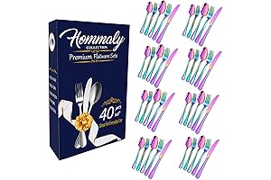 Rainbow Silverware Set for an Eye-Catching Dining Experience