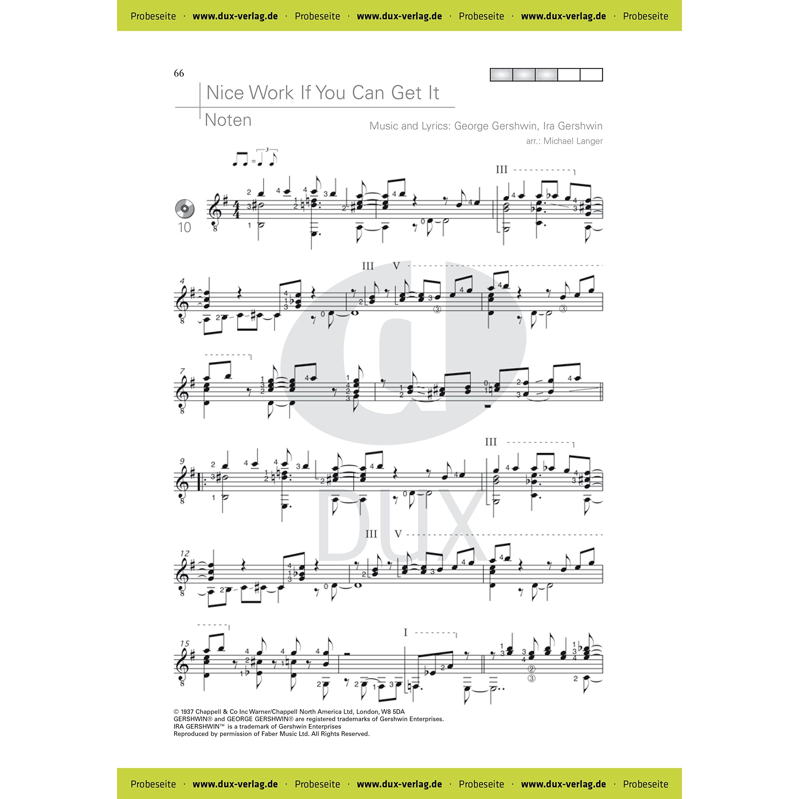 Acoustic Jazz Guitar Solos: 20 Jazz Classics in Noten und TAB / medium-advanced