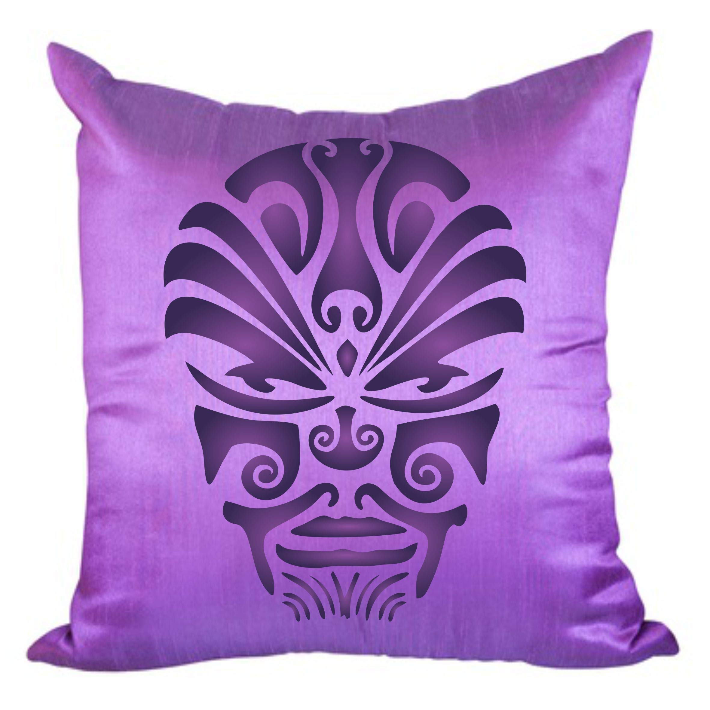 Pochoir visage de diable, 15 x 11,4 cm (M) – Pochoir de tatouage ethnique maori pour pochoir de peinture