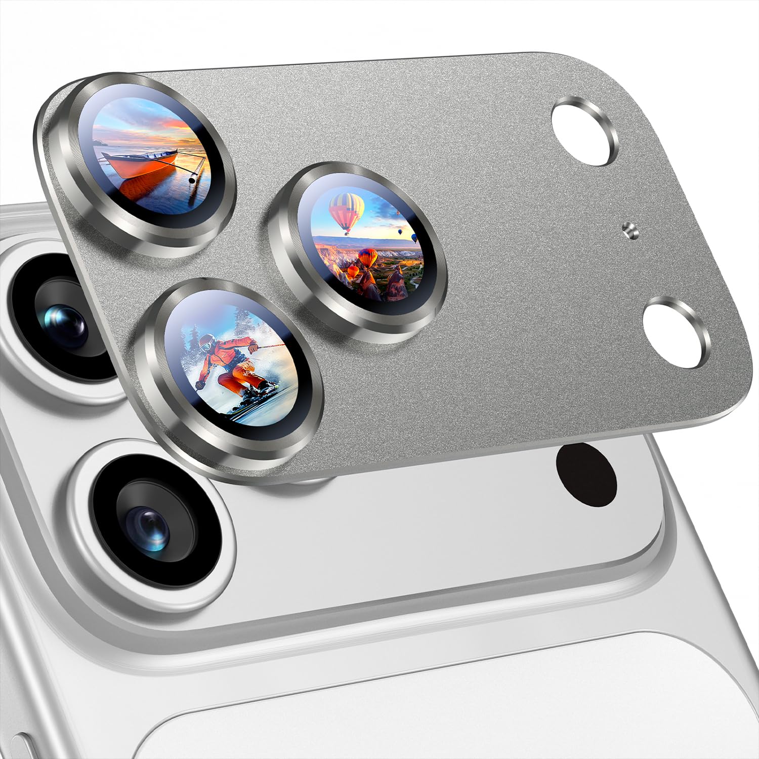 Uyiton for iPhone 17 Pro Max Camera Lens Protector, Metal Frame Glass Cover