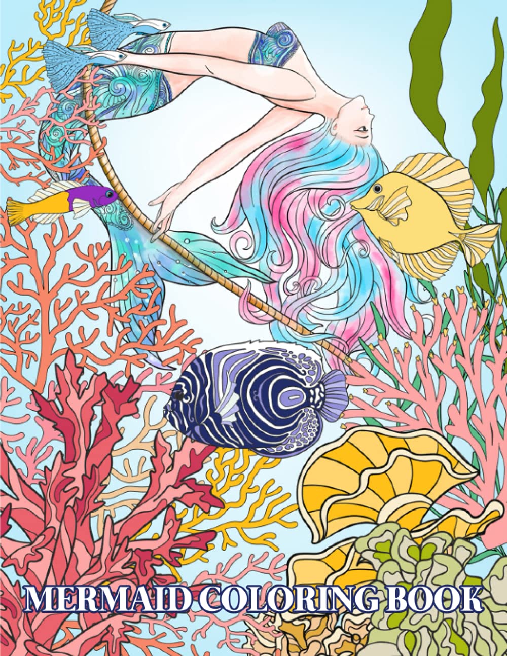 Mermaid Coloring Book: All Ages Coloring Book: Mermaid Coloring Book