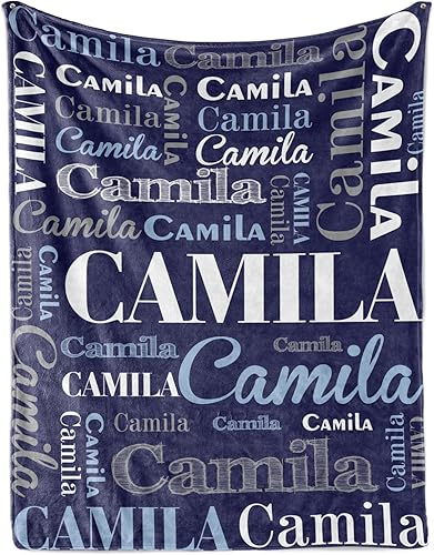 Miniatura 127 de Mantas personalizadas con nombre para niños, mantas de bebé personalizadas para niños y niñas, manta de nombre personalizada súper suave para niños
