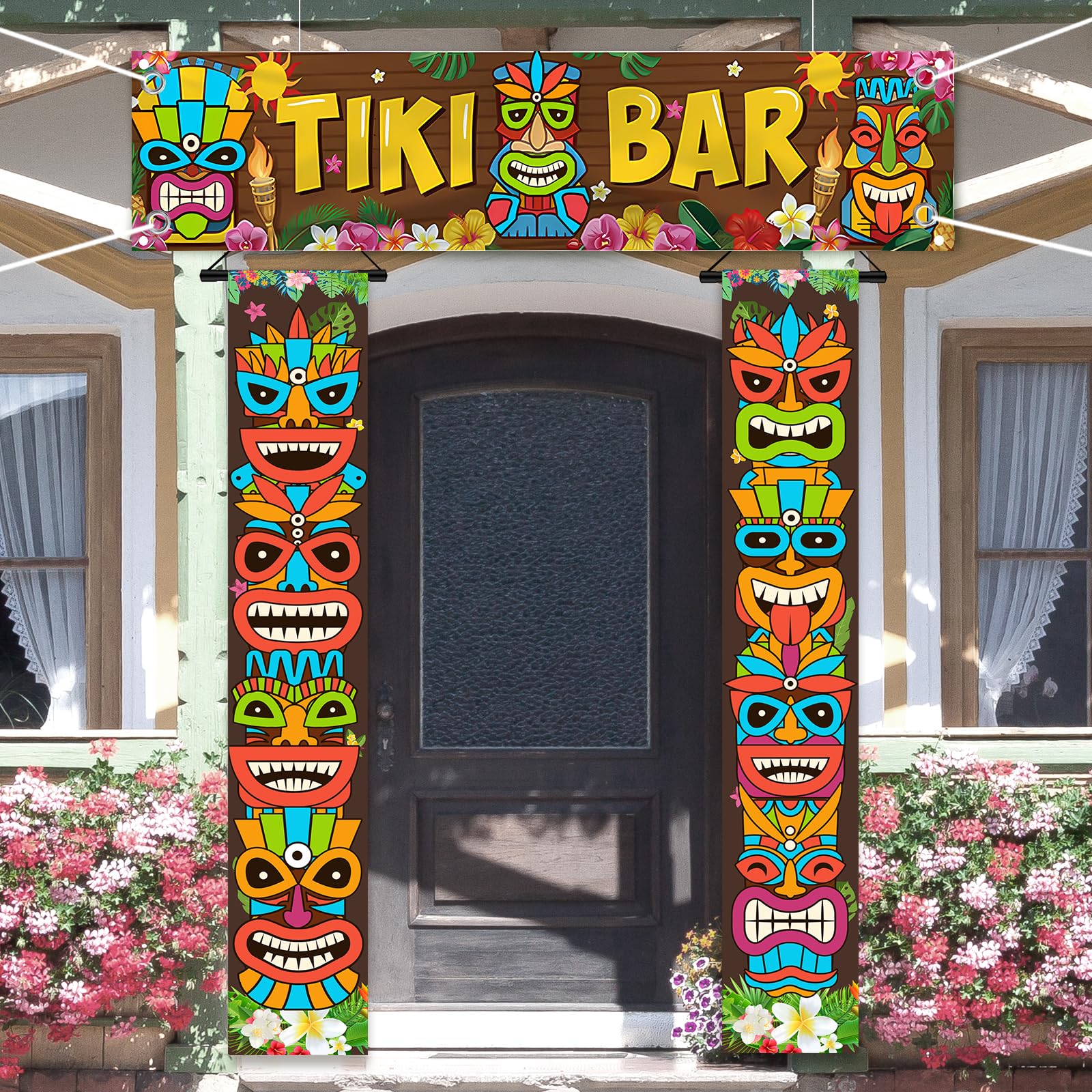 Tappetino Da Bar Tiki Con Scritta "It's 5 O'Clock Somewhere", 55,9x35,6 Cm, In Gomma Spessa 1 Cm, Antiscivolo, Decorazione Tropicale Per Home Bar, Feste Hawaiane E Luau