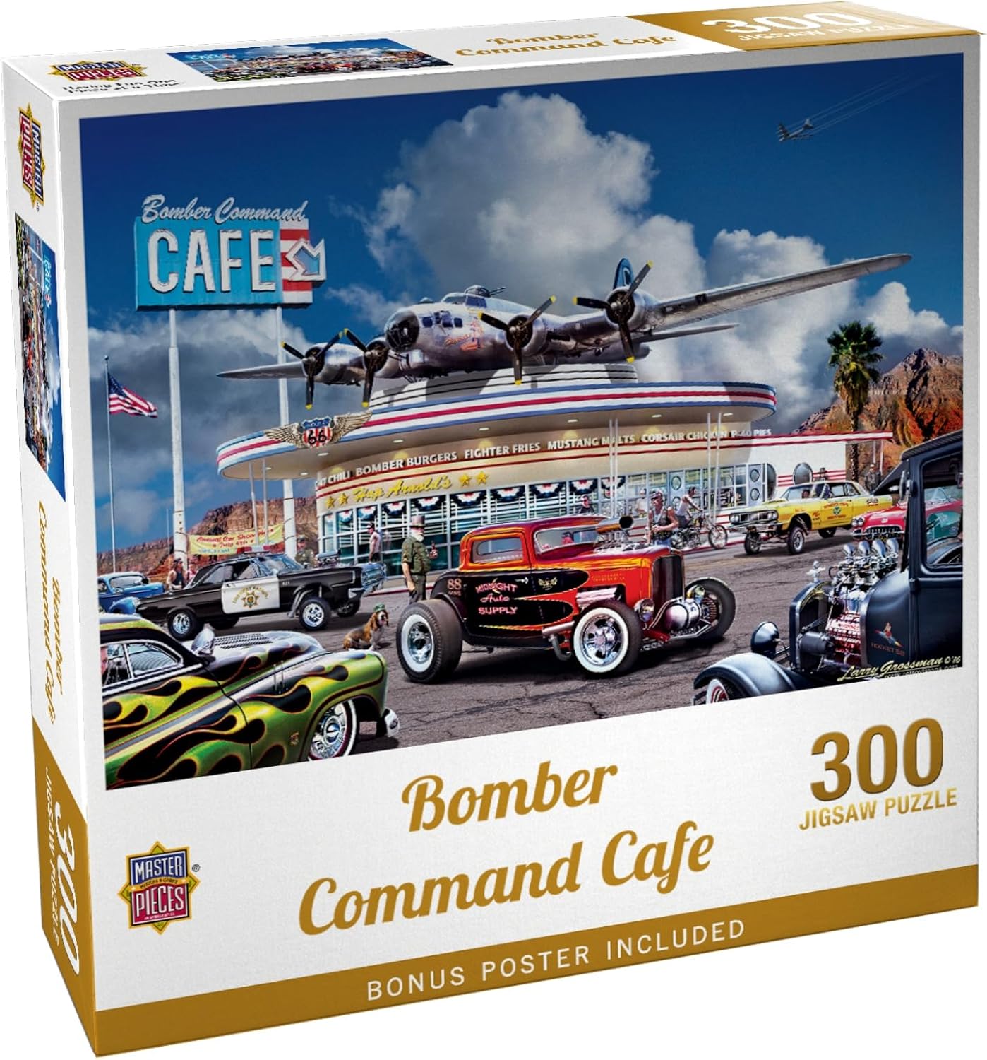 Masterpieces 300 Piece Jigsaw Puzzle for Adults and Families - Bomber Command Cafe - 19.25"x26.63"