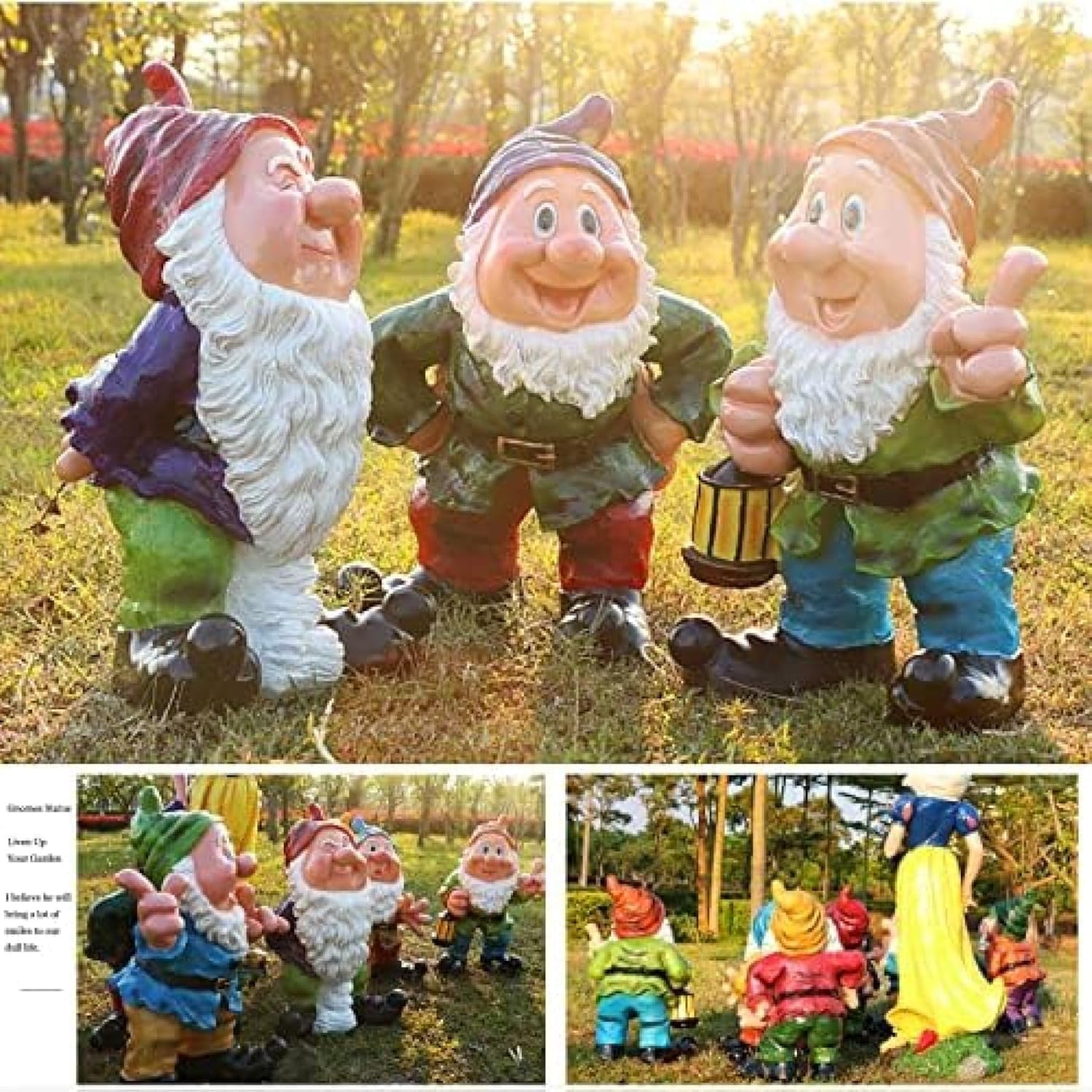 Ogród Duży Brody Statua Gnoma, Outdoor Figurki Krasnoludów Ozdoby, Śmieszne Posągi Krasnale Farmy, Odporne Na Warunki Atmosferyczne Żywica Rzeźby Boże Narodzenie