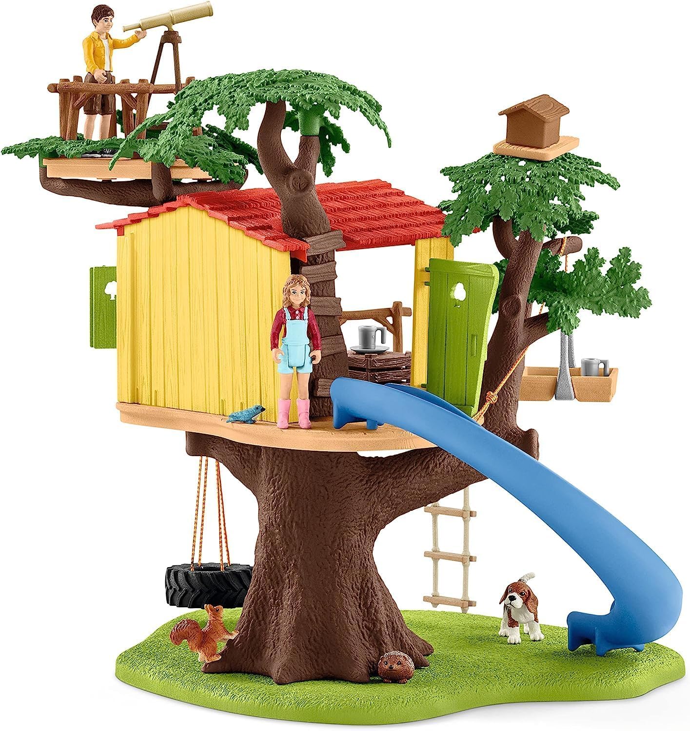 Schleich Farm World | Abenteuer Baumhaus 42408 | 28 Teile | Spielset ab 3 Jahren | Set mit Figuren, vielen Funktionen und zahlreichem Zubehör | schleich Bauernhof Spielfigur