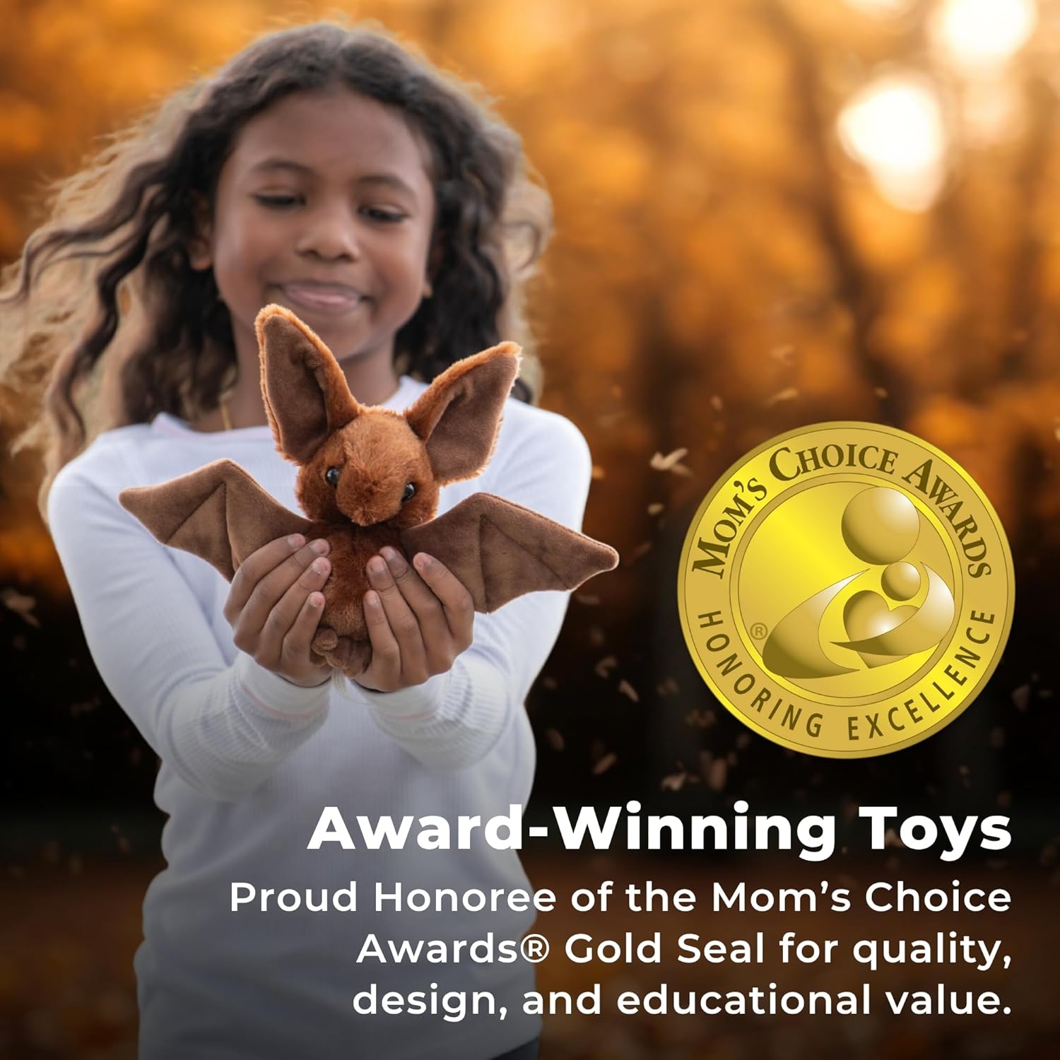 The Petting Zoo Bat Stuffed Animal Plushie, Gifts for Kids, Wild Onez Zoo Animals, Bat Plush Toy 9 Inches - Image 7