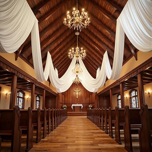 Miniatura 17 de PartyVillage - 12 paneles de cortinas de techo negras de 5 x 30 pies para fiestas de Halloween – 30 pies extra largas de poliéster grueso sin Negro