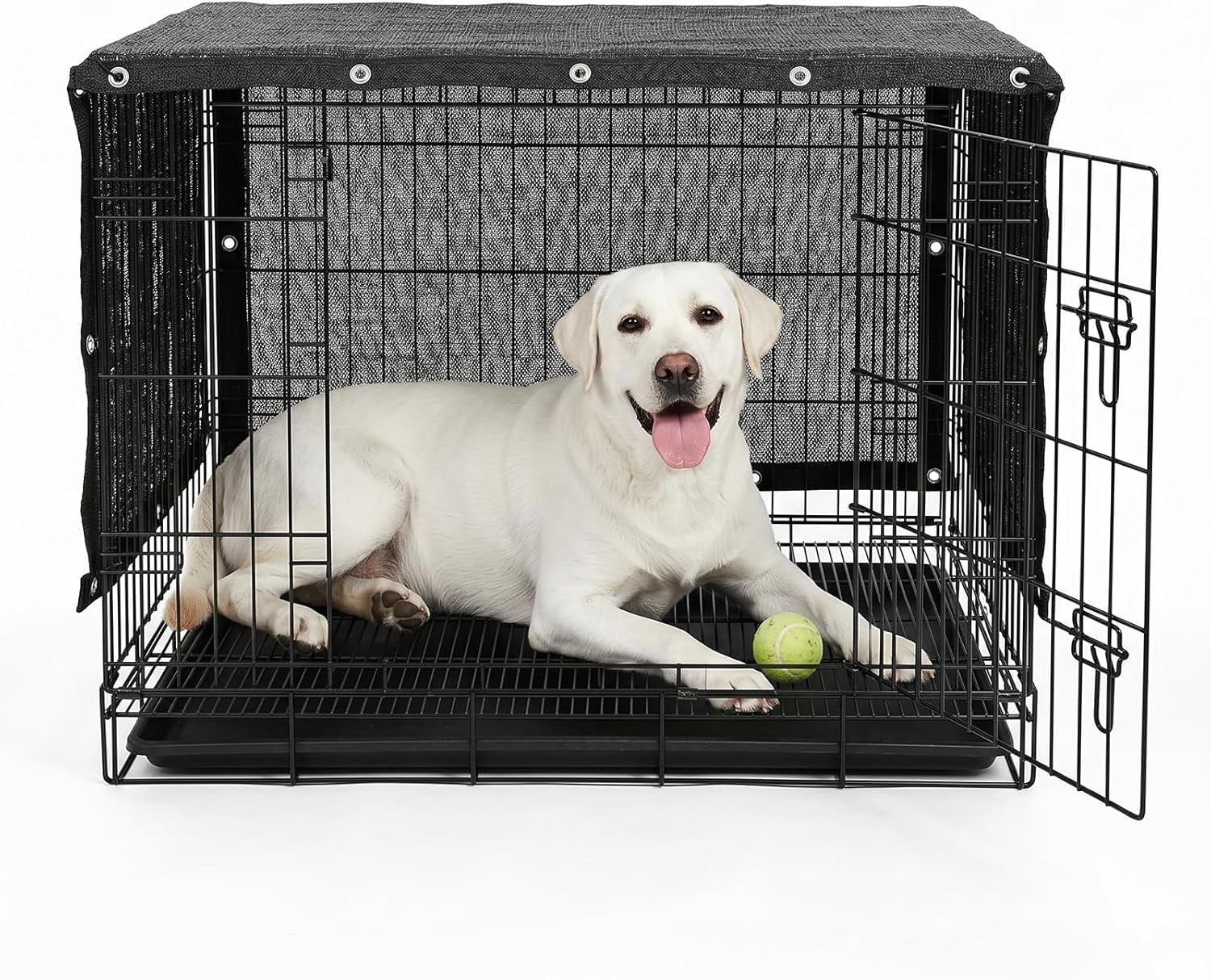 ShadeMart 6' x 10' Black Dog Kennel Shade Cover, 90% UV Block Shade Cloth, Mesh Tarp with Grommets for Dog Playpen, Dog Pen, Dog Run, Dog Crate, Fence Privacy Screen (We Make Custom Size)