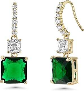 Emerald Earrings, Drop Earrings for Women, Statement Earrings, Green Earrings for Women, Dainty Earrings, Dangle Earrings for Women, Womens Earrings Trendy, Gold Accessories for Women, Gold Earrings for Women Trendy, Emerald Earrings for Women by SNGIA, Emerald Jewelry, Green Jewelry, Emerald Green Earrings for Women, Emerald Drop Earrings, Gold and Emerald Earrings.