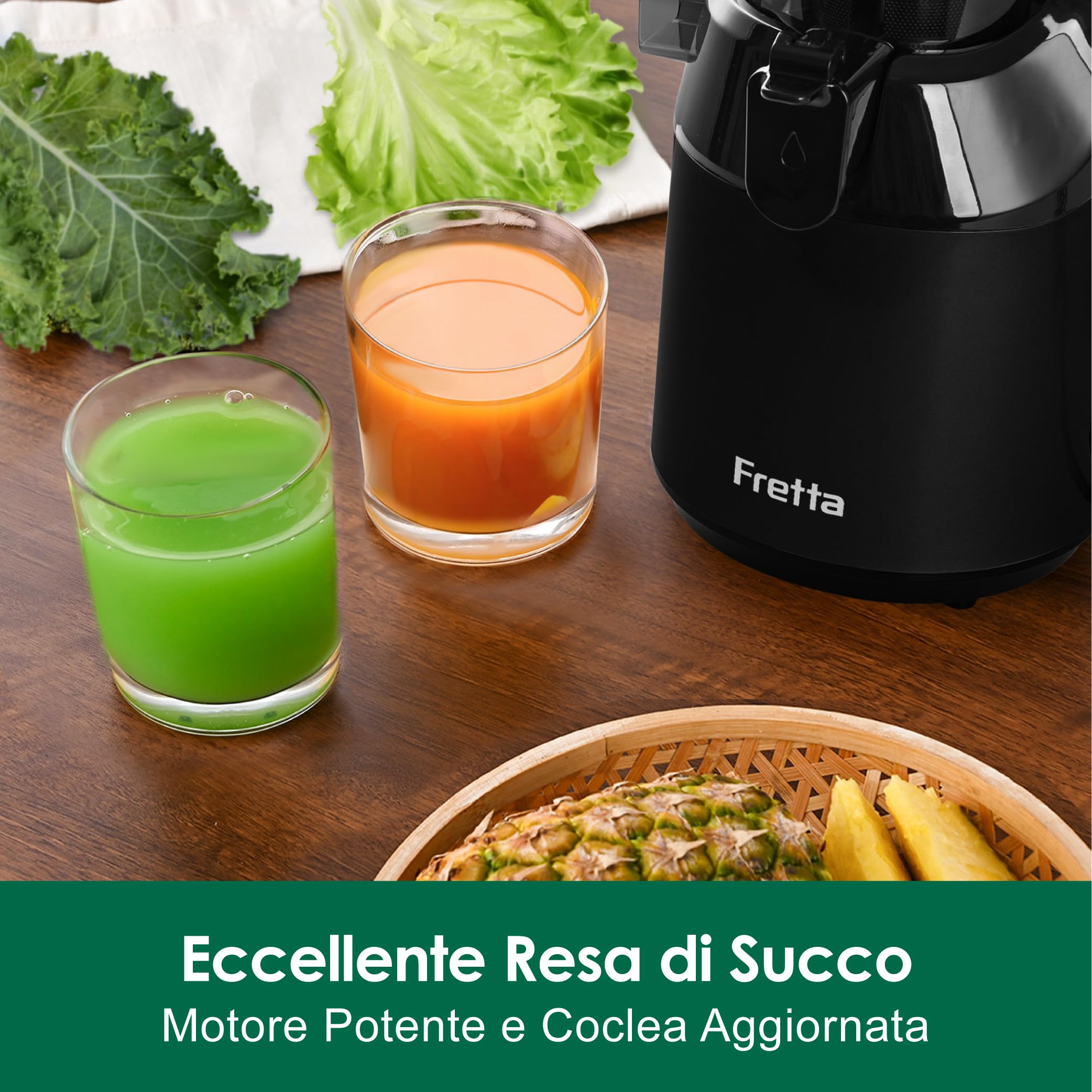 Estrattore Frutta e Verdura,Fretta Estrattore di succo con apertura di 135mm,Capacità 1,8L Adatta a Frutta e Verdure,Facile pulito,Senza BPA