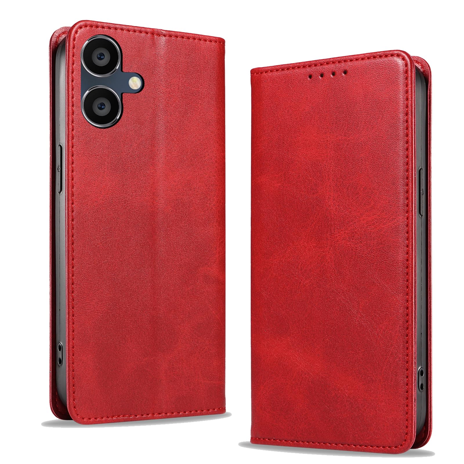 for galaxy a25 5g 用ケース 手帳型 国際版 PUレザー ギャラクシーa25 5g 用ケース 手帳型 国際版 軽量 薄型 マグネット式 カード収納 スタンド機能 スマホケース ギャラクシーa25用 6.5インチ 衝撃吸収 落ち着いた色 おしゃれ 全面保護 レッド