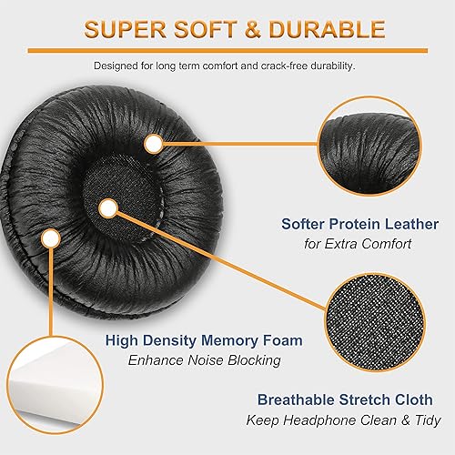 Miniatura 5 de Almohadillas de repuesto para auriculares Sony, compatibles con Sony MDR-ZX110 ZX110NC ZX100 WH-CH500 CH520 CH510 V150 V250 V200 JBL Tune 510BT