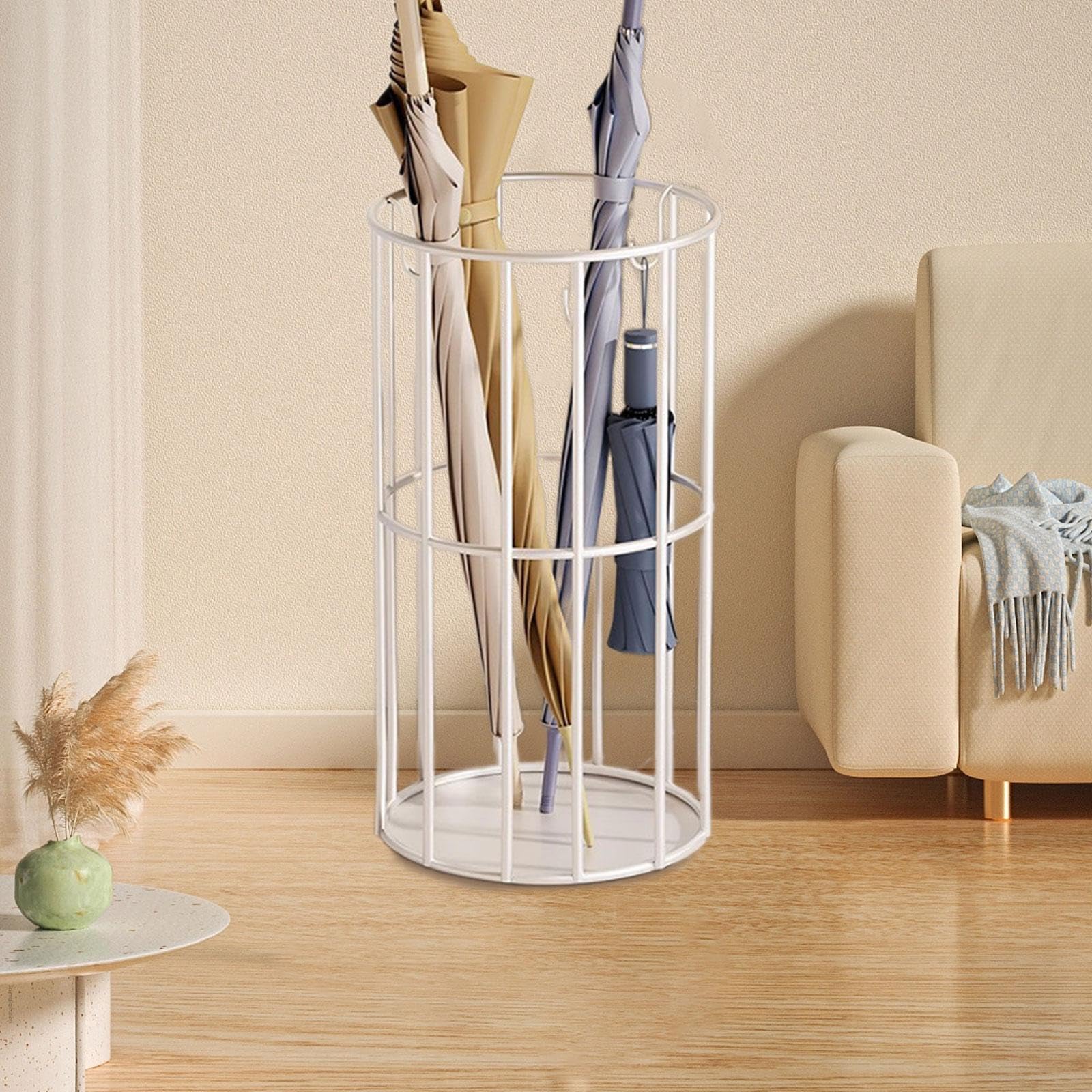 Elegante portaombrelli decorativo bianco – moderno salvaspazio nizer per ingresso appartamento – decorazione funzionale per la casa per proprietari di case