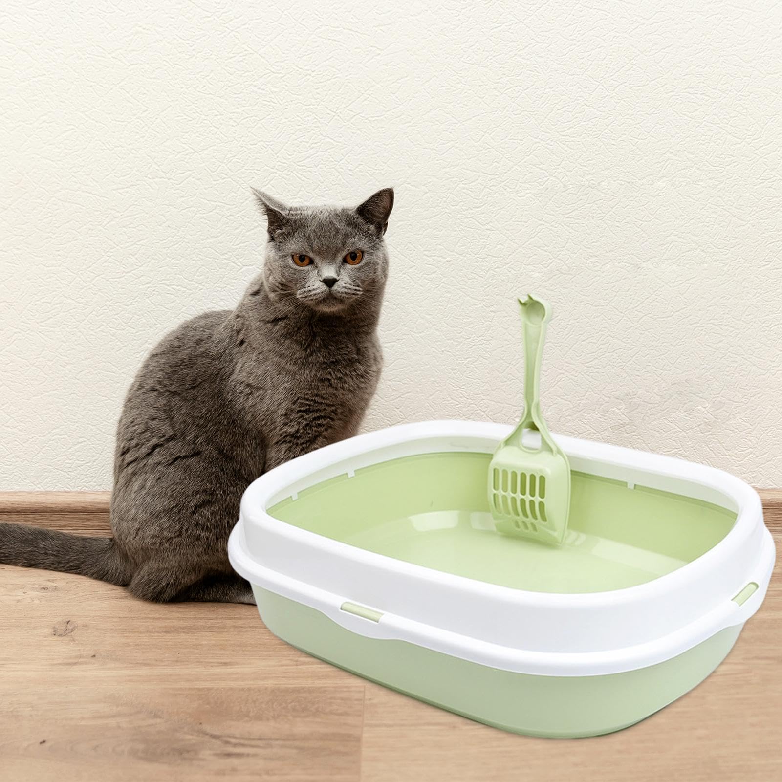 Lettaia, Lettiera for Gatti Toilette for Contenitore for lettiera for(Fruit Green)