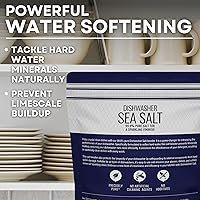 Vista 4 de Sal de lavavajillas, suavizante de agua natural, sal marina gruesa de grado alimenticio compatible con Miele, Thermador, Whirlpool y Bosch
