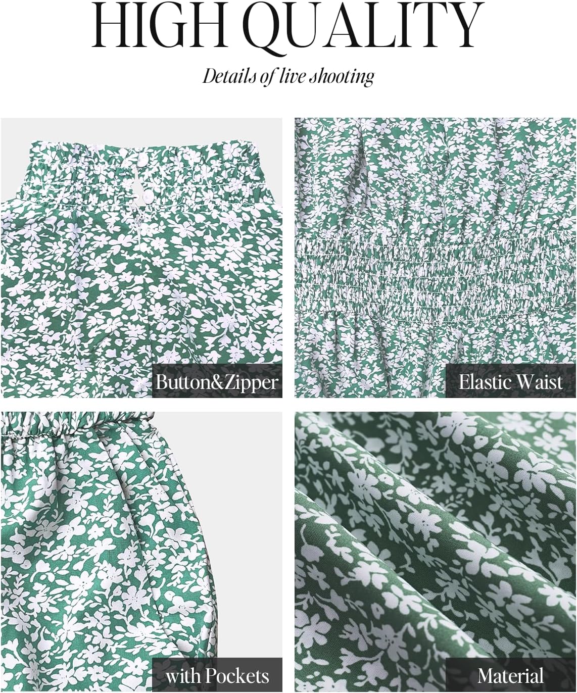 CUPSHE Women Floral Summer Maxi Jumpsuit with Pocket Mock Neck Elastic Waist Wide Leg Business Wedding Casual Holiday Dressy - Image 5