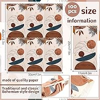 Vista 3 de Paquete de 100 servilletas florales desechables de papel de 2 capas decorativas para cena, servilletas de cóctel de flores para baño, inodoro