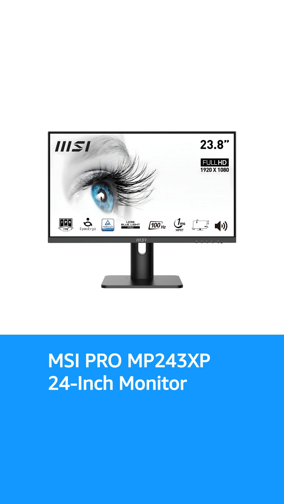 ★MSI モニター PRO MP243XP [23.8型 /フルHD /ワイド] PRO MP243XP | Professional Business Monitor 23.8 inch | MSI