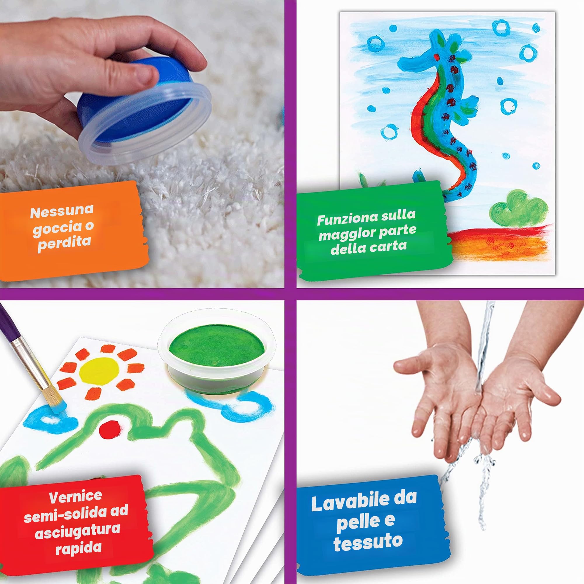 CRAYOLA Set di vernice a prova di perdite, lavabile per bambini, età 3, 4, 5, 6