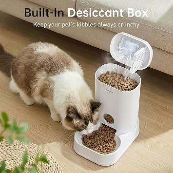 Gravity Cat Feeder, Self-Dispensing Dog Food Dispenser, Pet Food Station 1 Gallon/3.5L Capacity Automatic Pet Feeder Cat & Dog Food Bowl, Easy to Fill