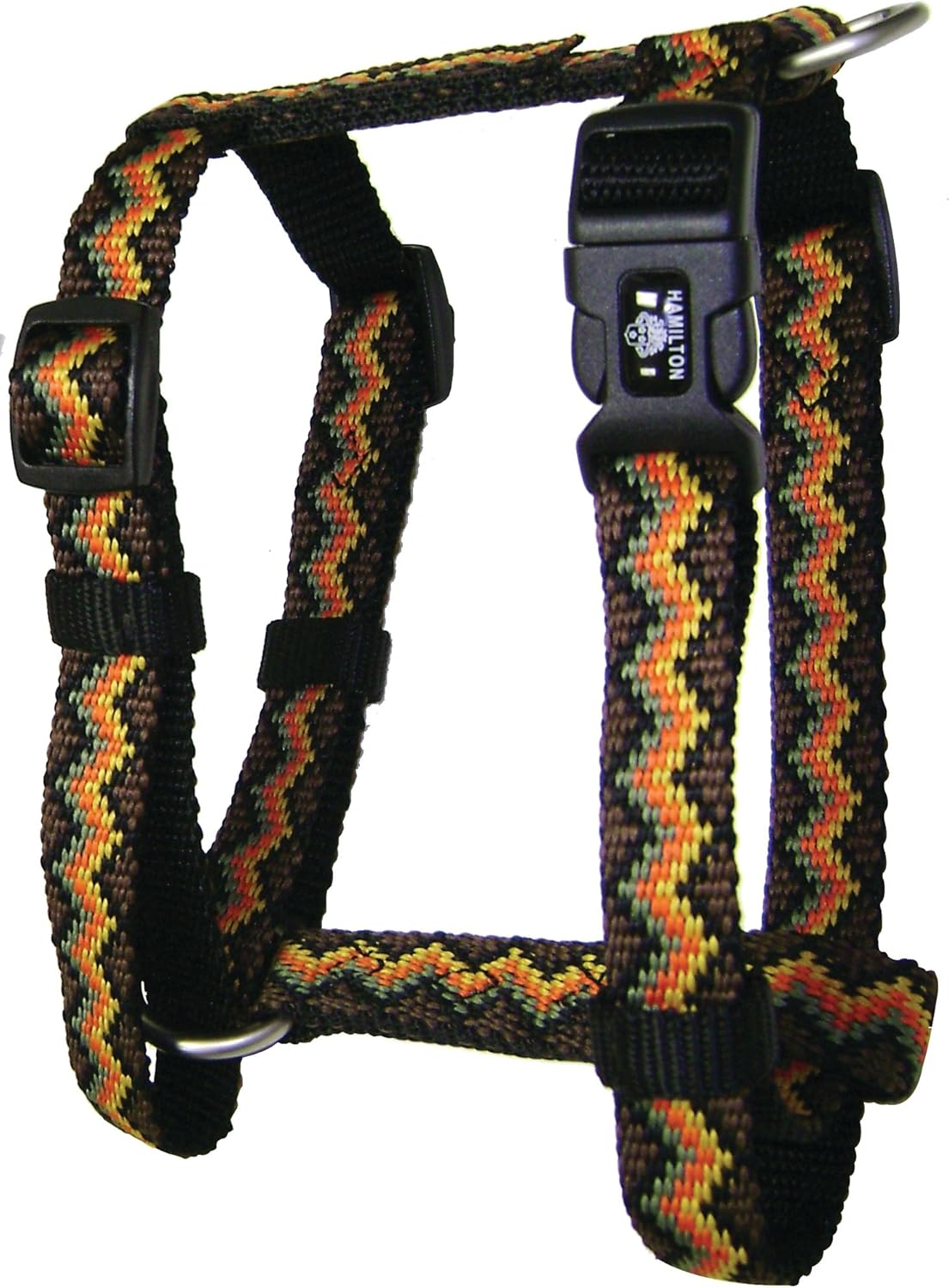 Hamilton B CFA MDRS Adjustable Comfort Dog Harness Fits Chest Size 20 to 30-Inch with Brushed Hardware Ring, Medium, Raspberry