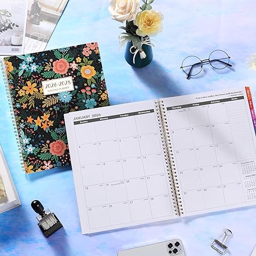Miniatura 8 de Agenda mensual 2026-2028, agenda mensual de 3 años 2026-2028, enero de 2026 a diciembre de 2028, planificador mensual de 36 calendarios, pestañas