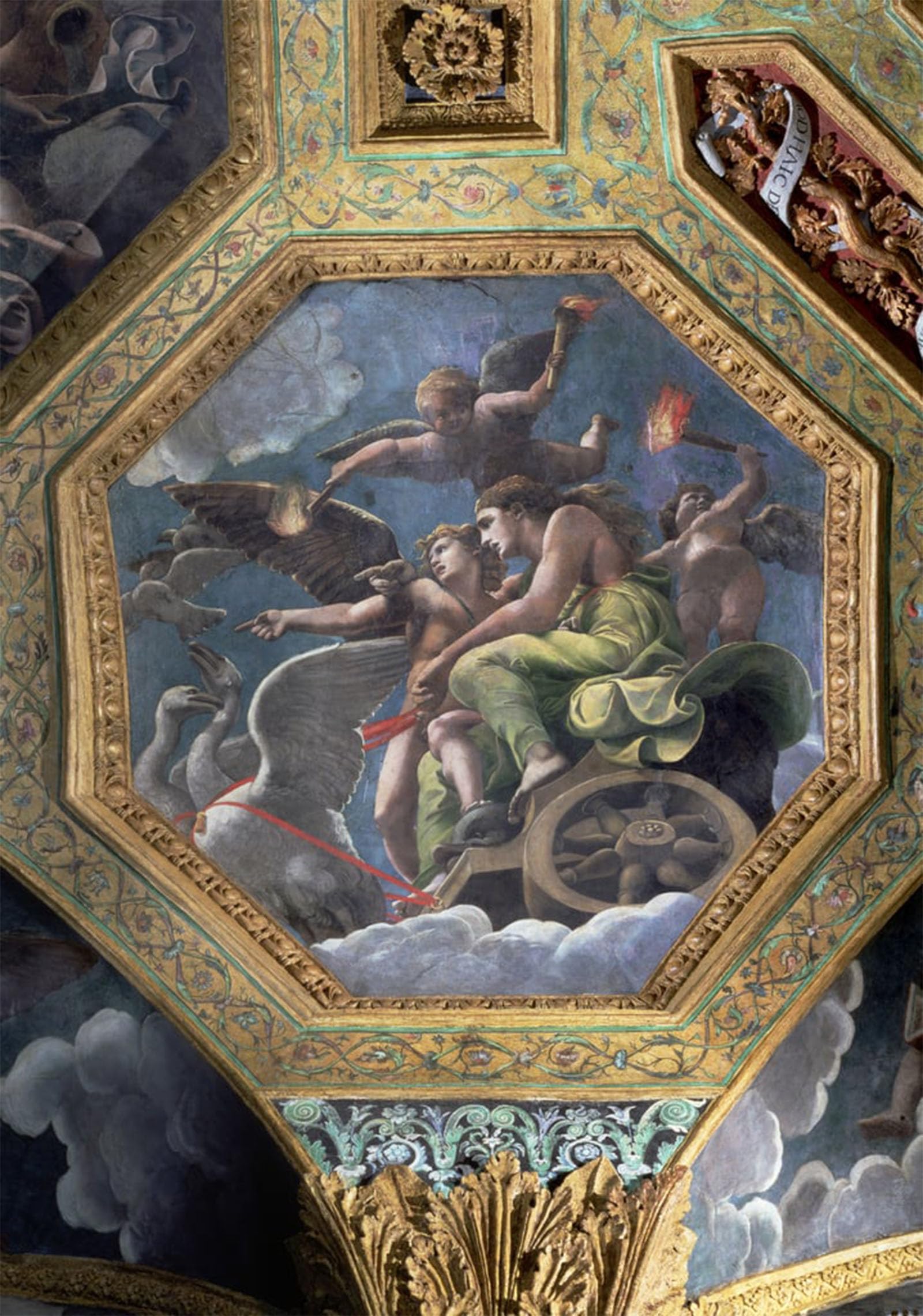 POSTERIIk Famous Modern Artwork Art Mural Venus and Cupid in a Chariot Drawn by Giulio Romano Oil Paintings Pictures for Home Decor 60x90cm
