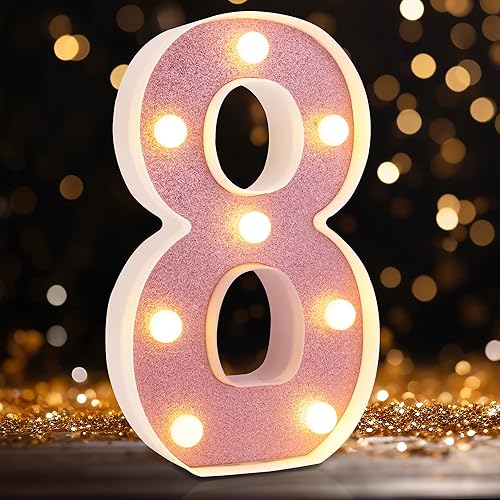 Miniatura 34 de Letras Iluminadas LED, Señales de Barra LED, Luces de Barra a Batería, Luces con Letras para el Hogar, Decoración de Barra Blanco,Negro