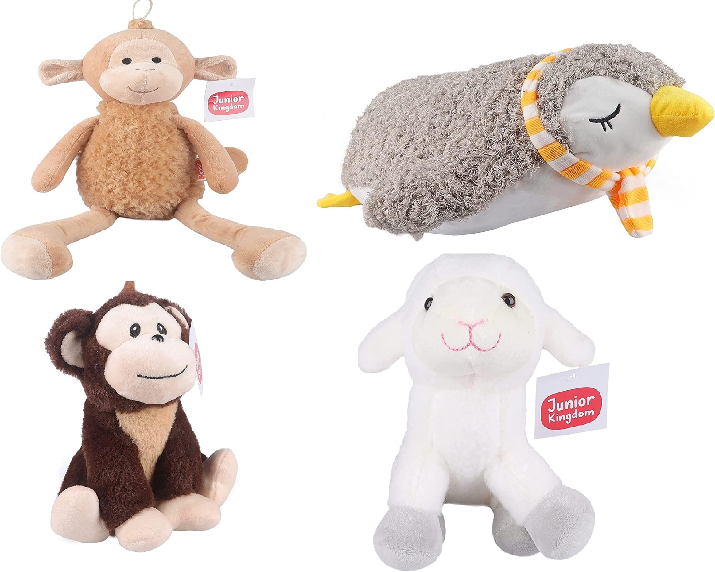 Junior Kingdom Plush Toy Soft Toy for Baby Shower Gifts Hamper Soft Toys Gift for Kids Pack of 4 (20 cm, Multicolor)