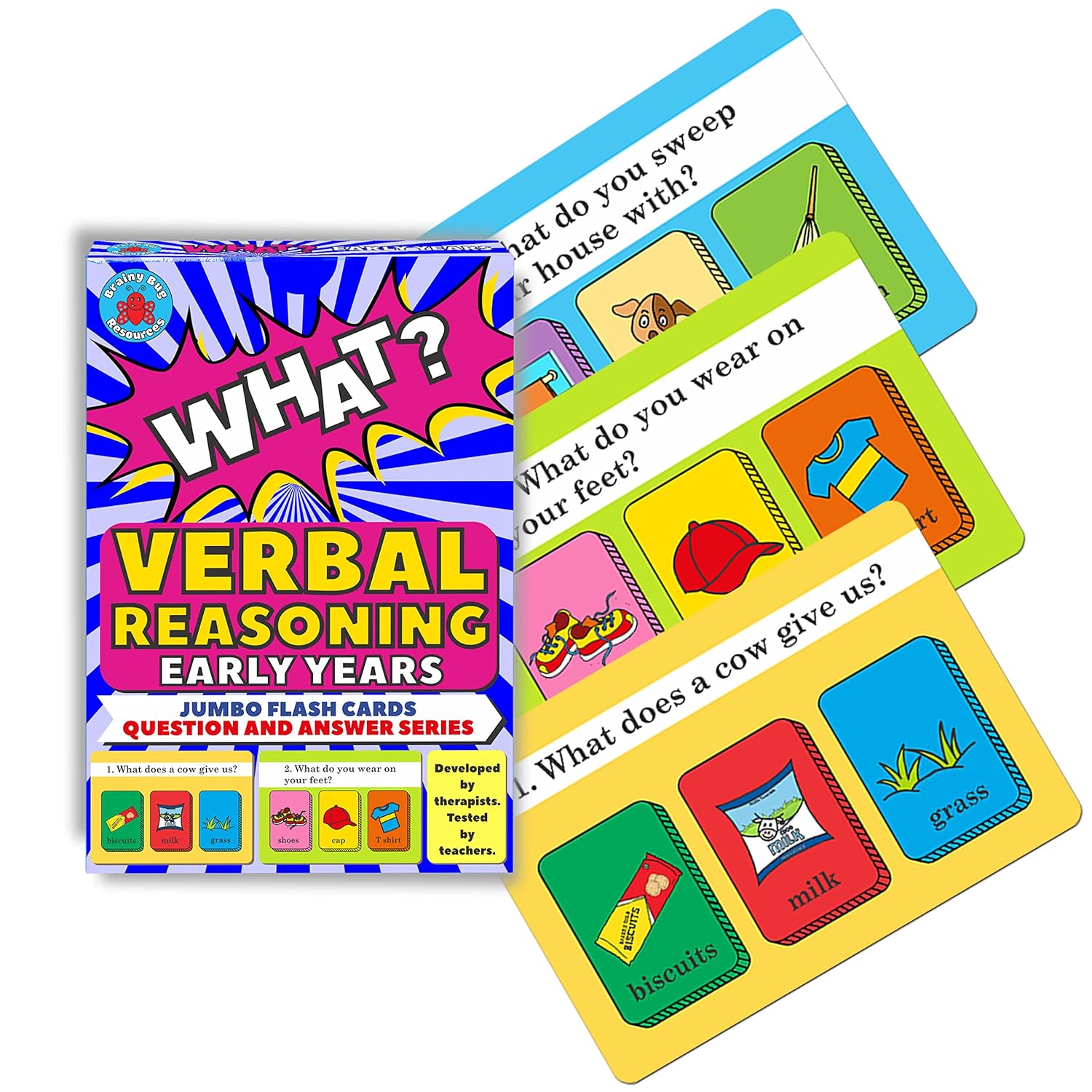 Buy Flashcards and resources for teaching language (Answer 'What