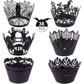 Halloween Muffin Cases Paper Decoration Pack of 36 Cupcake Wrapper Cake
