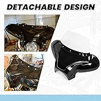 Vista 5 de Carenado universal, alas de murciélago, con parabrisas polarizado, para motocicleta grande Cruiser.