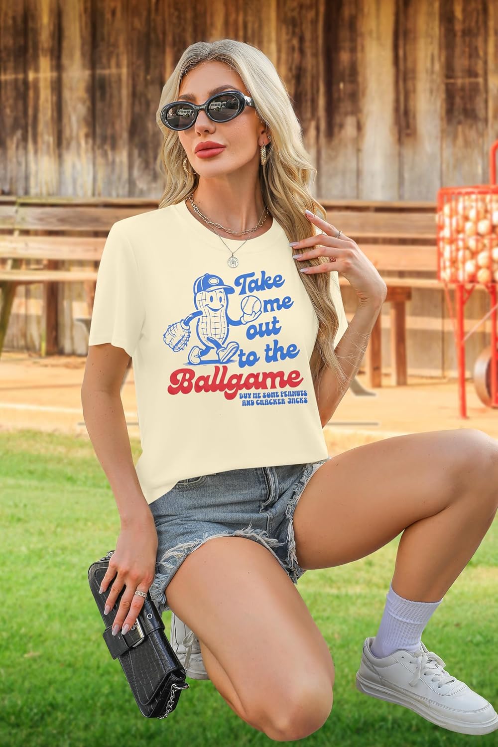 ALLTB Baseball Shirts Women Funny Baseball Mom Shirt Ballgame Graphic Tshirt Game Day Fan Tee Casual Short Sleeve Top - Image 3