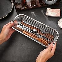 Vista 9 de DOITOOL Estante de secado de utensilios de acero inoxidable, multiusos, para encimera de cocina, cesta de cubiertos apta para lavavajillas