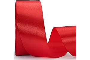 1.5-Inch Red Ribbon: 25 Yards of Elegance for Adornment