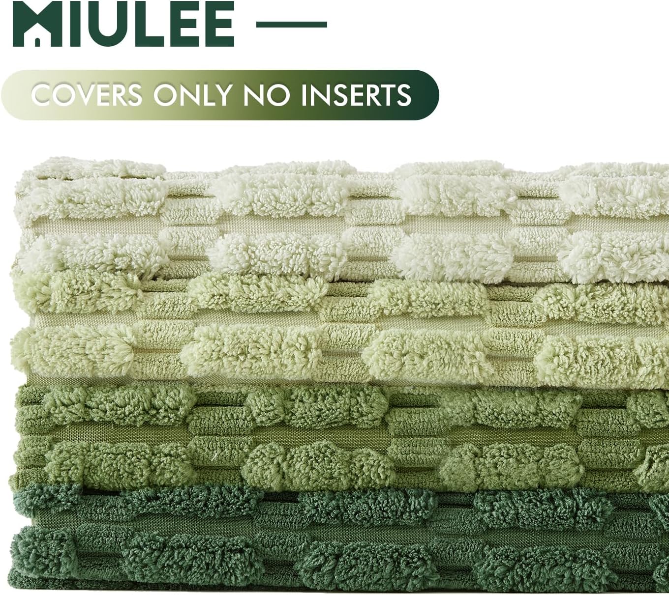 MIULEE Soft Corduroy Spring Throw Pillow Covers Set of 4 Forest Green 20x20 Inch Modern Farmhouse Boho Decorative Accent Cushion Covers for Couch Sofa Bedroom