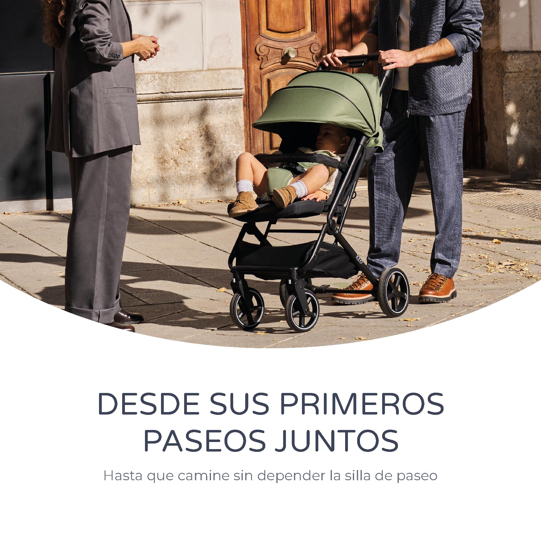 MS BabyWorld – Keo – Silla de paseo ligera hasta 22 kg | Capota extensible | Plegado tipo libro | Ultraligera y compacta | Ruedas grandes (Verde)