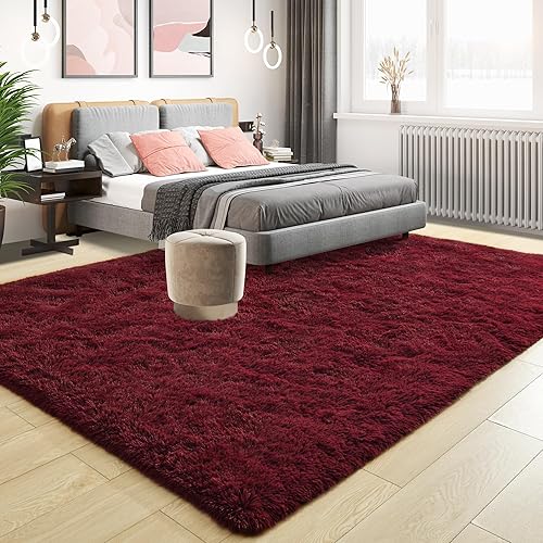 Miniatura 196 de Tepook - Alfombra súper suave y peluda para dormitorio, alfombras modernas peludas para niños para sala de estar, alfombra de felpa