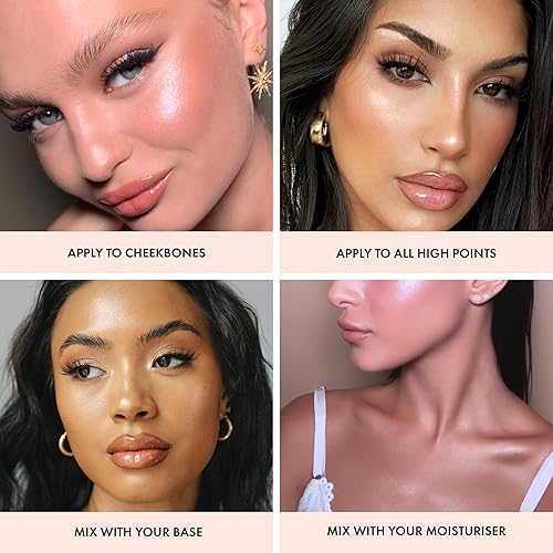 Miniatura 5 de ICONIC LONDON Illuminator - Original (Champagne Shimmer)  Resaltador líquido para un brillo radiante, sin crueldad, maquillaje vegano, 0.5 fl oz