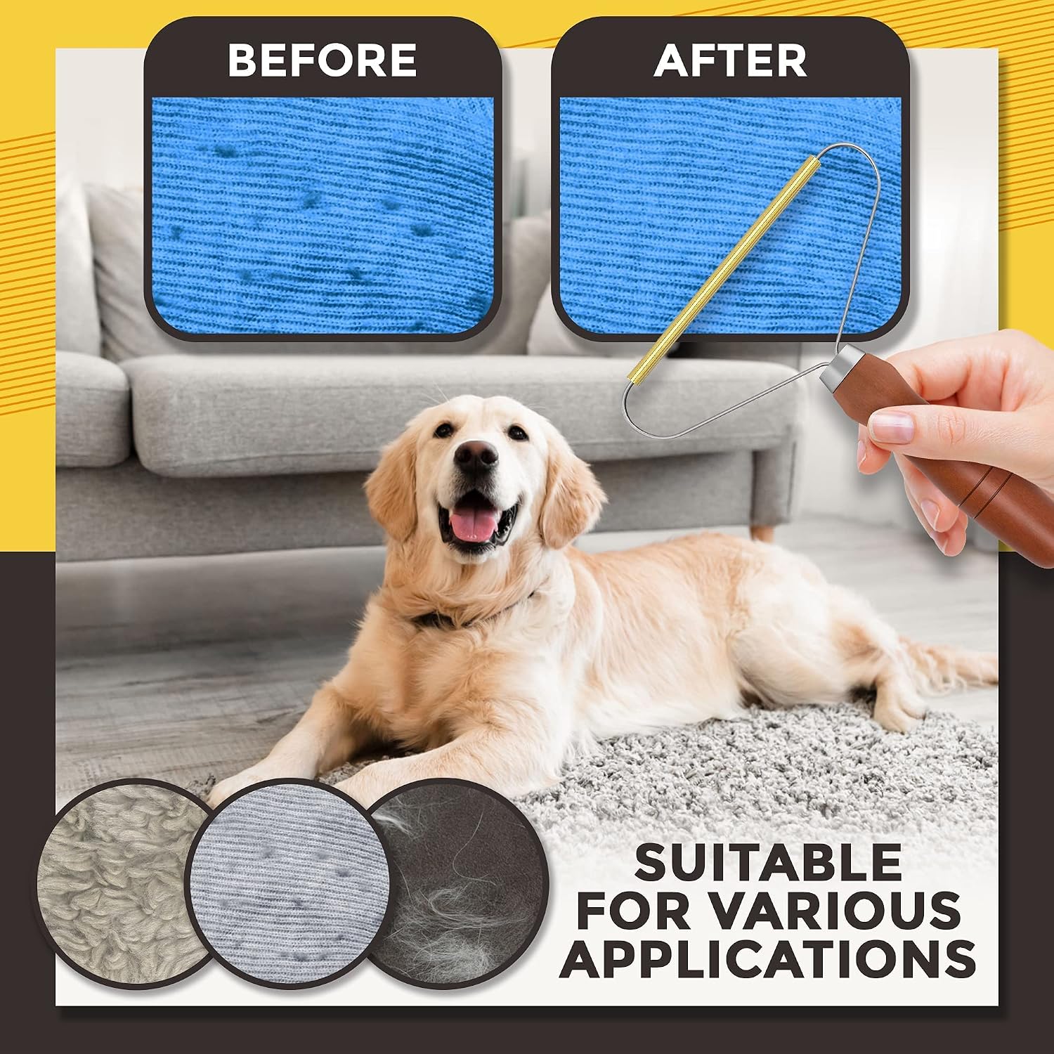 2pack Easy Lint Cleaner Pro, Lint Scraper, Portable Lint Remover, Carpet Shaver for Removing Dust and Pet Hair from Clothes, Rug & Furniture.
